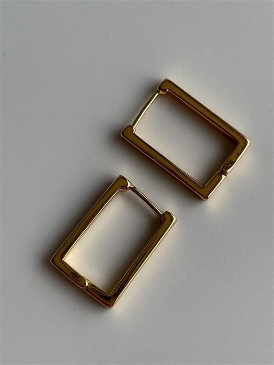 Özel Kaplama Kare Küpe (2 Cm)