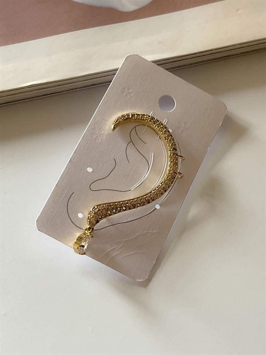 Özel Kaplama Taşlı Tek Ear Cuff Küpe 