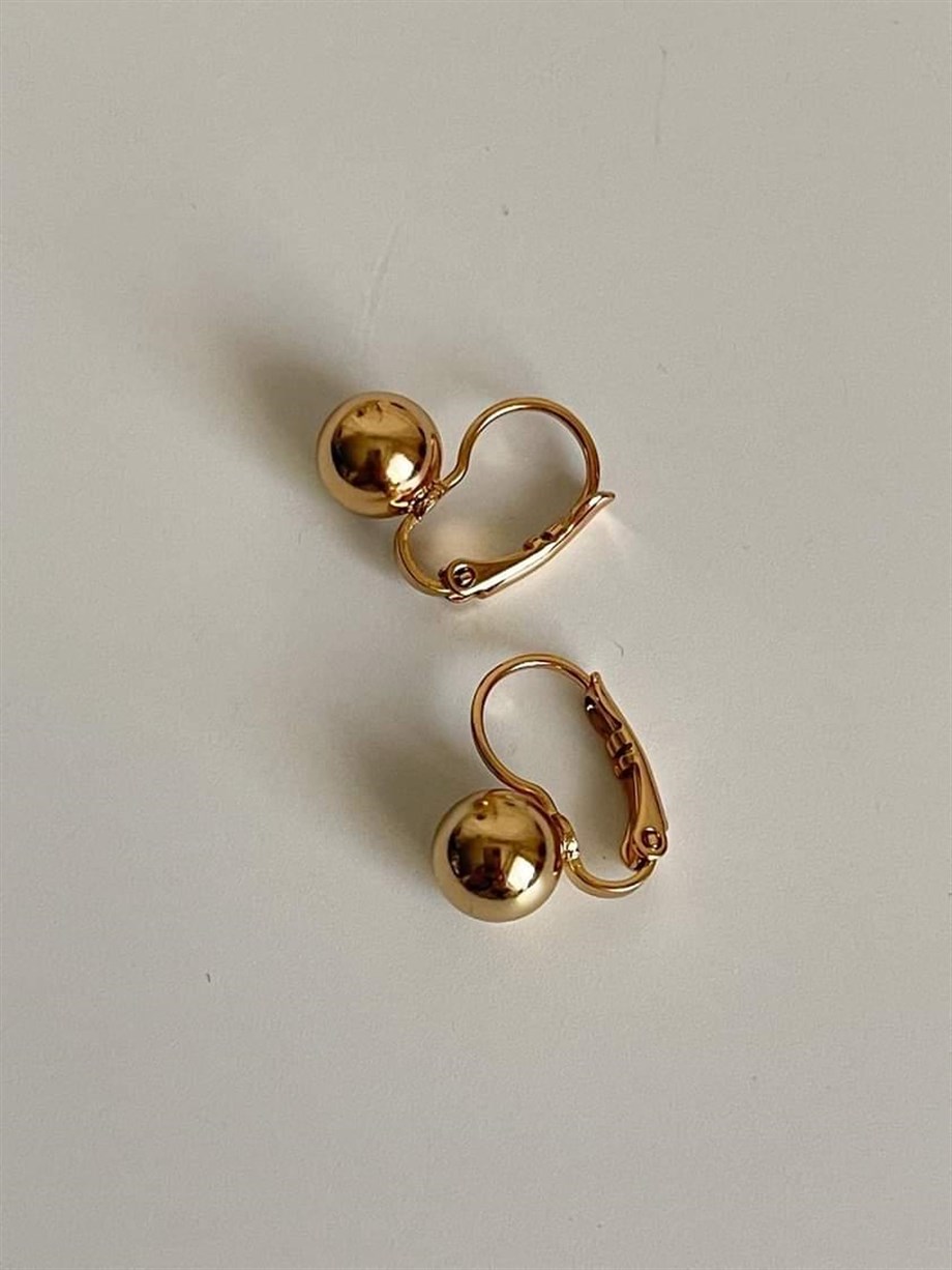Özel Kaplama Topçuklu Küpe (1.10 Cm)
