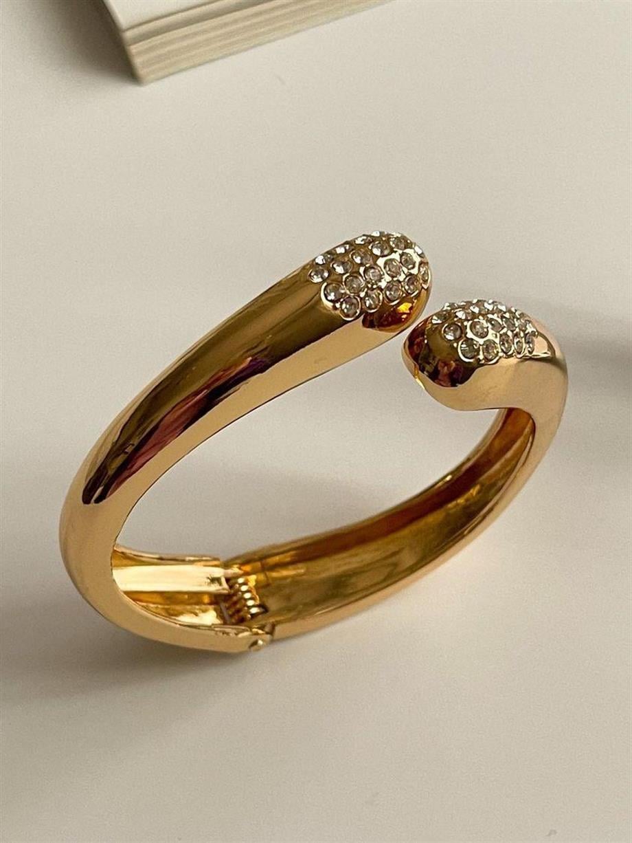 Özel Kaplama Vintage Gold Kelepçe Bileklik 