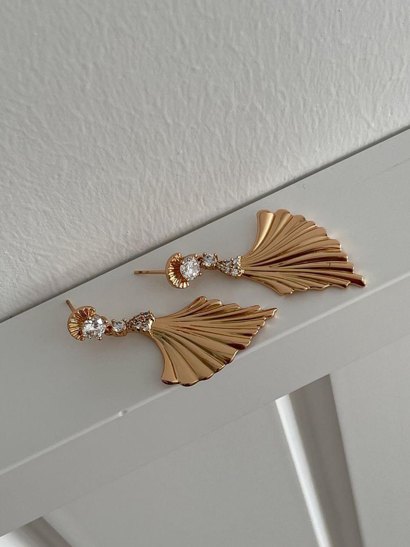 Özel Kaplama Xuping Yaprak Küpe (4 Cm)
