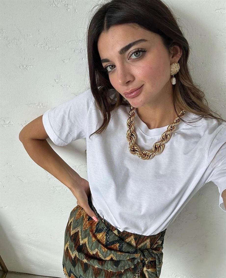 Pirinç Üzeri Altın Kaplama Mikro Gold Renk Luvaj Kolye (52 Cm)