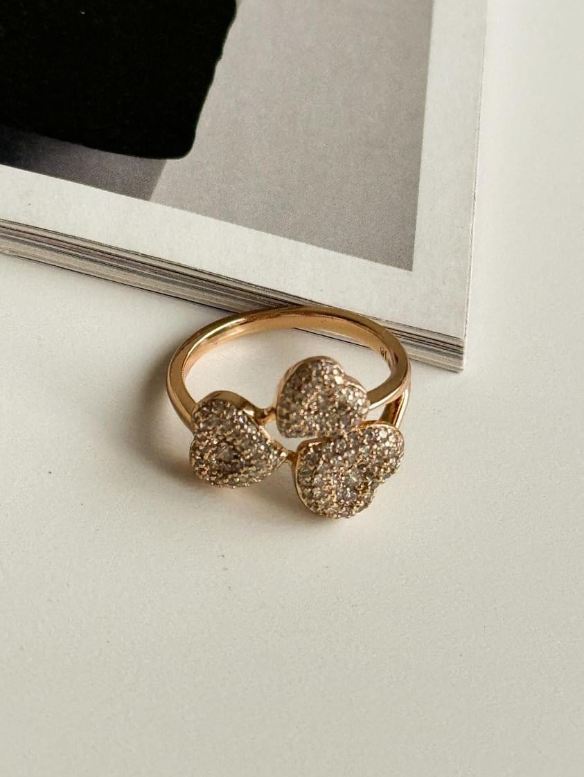 Xuping Gold Zirkon Taşlı Kalpli Numaralı Yüzük (18 Numara)