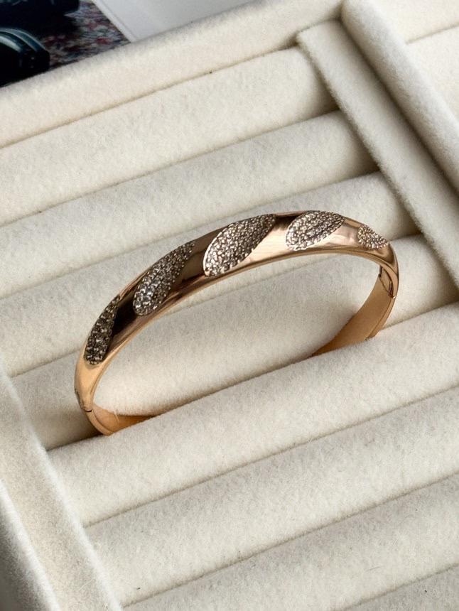 Xuping Gold Zirkon Taşlı Kelepçe Bileklik