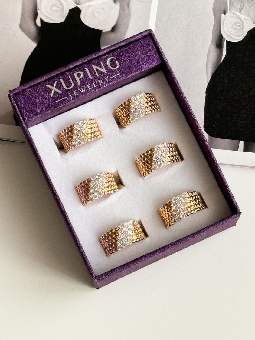 Xuping Gold Zirkon Taşlı Numaralı Kalın Yüzük (16 Numara)