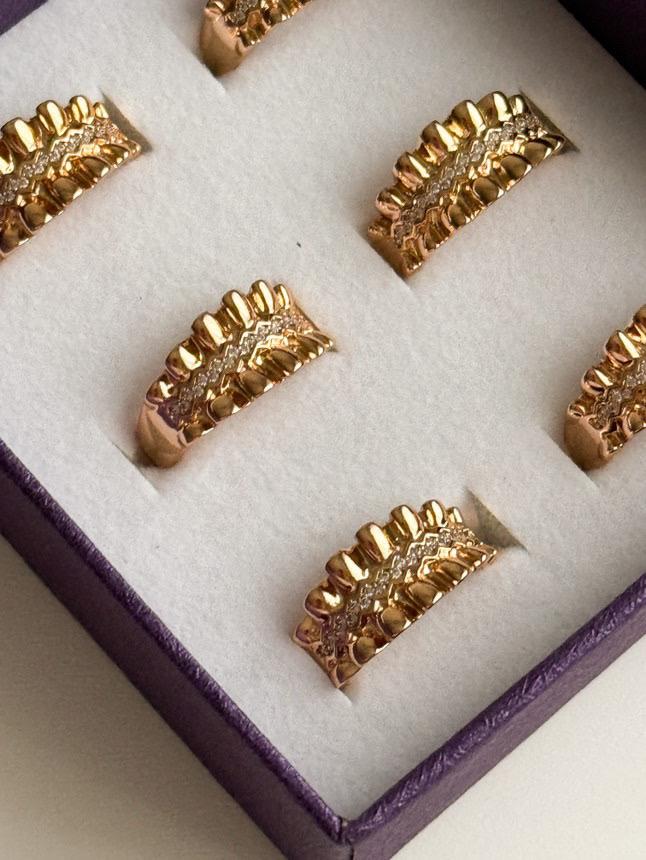 Xuping Gold Zirkon Taşlı Numaralı Yüzük (16 Numara)