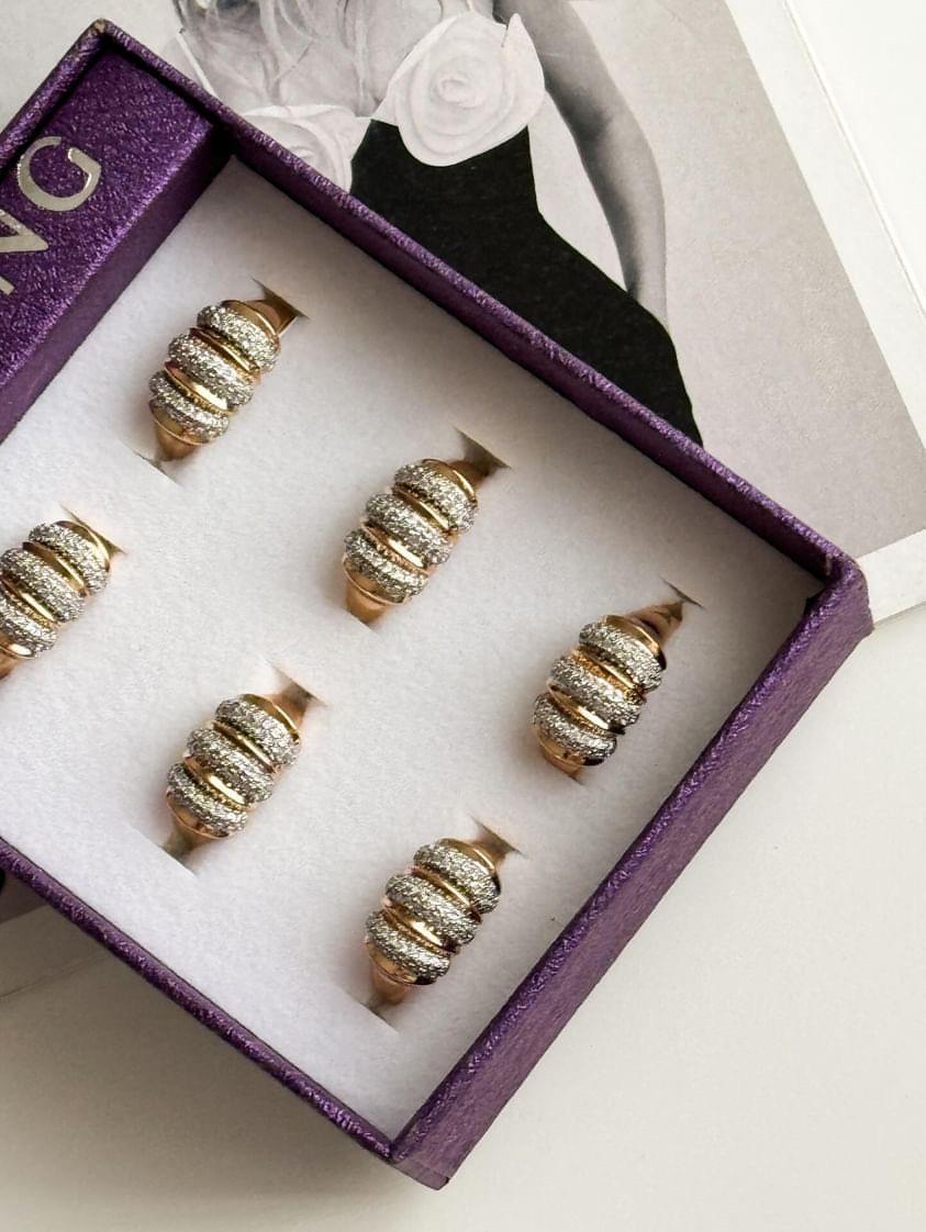 Xuping Gold Zirkon Taşlı Vintage Numaralı Yüzük (16 Numara)