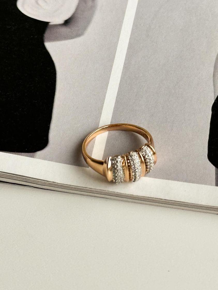 Xuping Gold Zirkon Taşlı Vintage Numaralı Yüzük (18 Numara)