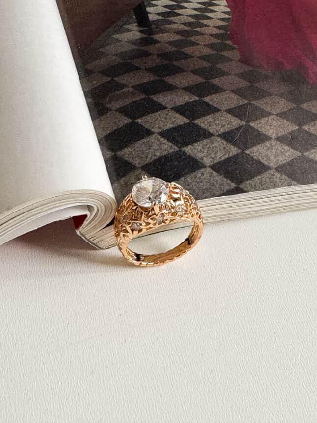 Xuping özel Kaplama Dantel Numaralı Yüzük (17 Numara)