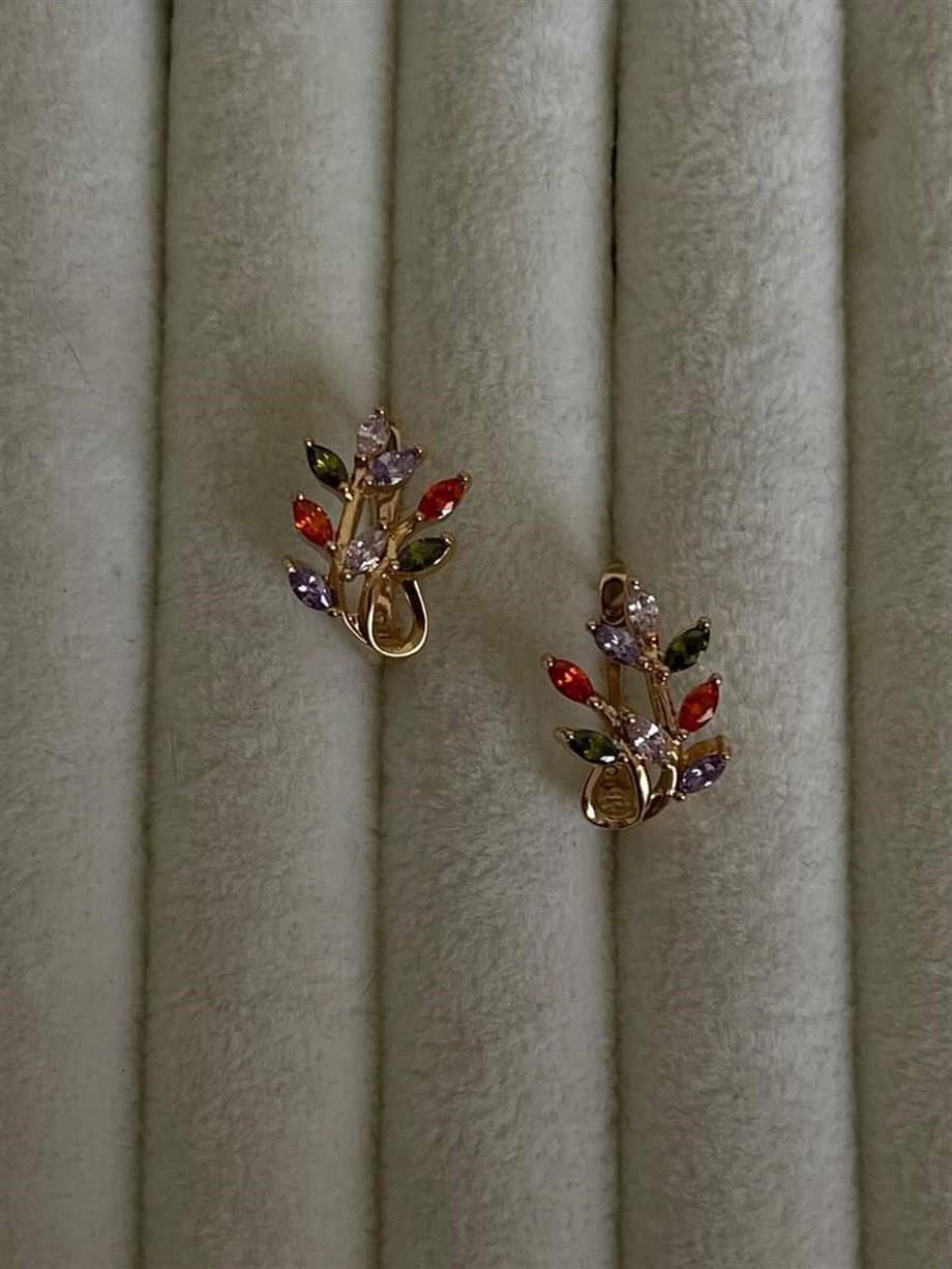 Xuping Renkli Taşlı Küpe (1.5 Cm)