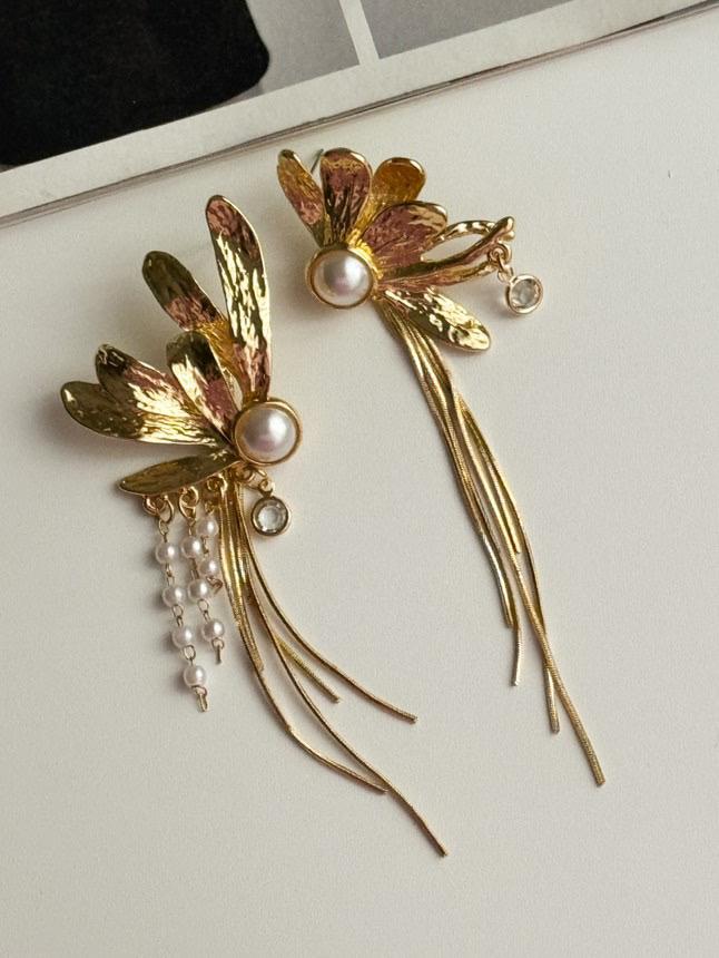 Zr Model İncili Küpe (9 Cm)