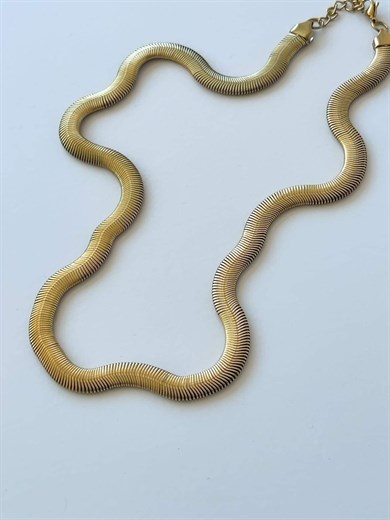 Çelik Kalın Snake Kolye (56 Cm)