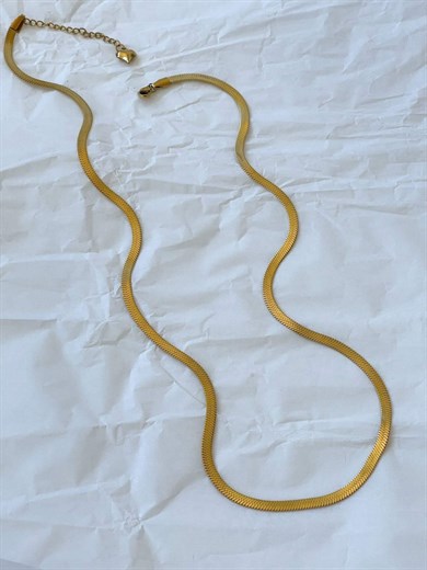 Çelik Kalın Uzun İtalyan Zincir Kolye (65 Cm)