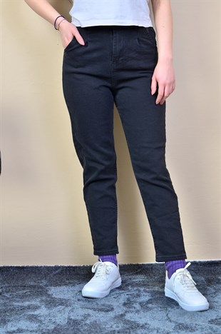 Comfort Kuşaklı Jeans Pantolon S-802 BLT-934 ENZİM TAŞ ORTA FÜME