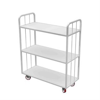 Fdm Tekerlekli Üç Katlı Raf | En:65Cm | Boy:145Cm | Yükseklik:180Cm |  T39