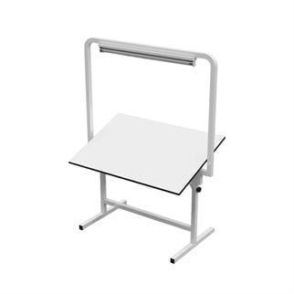 Fdm Ayarlı Eğimli | Işıklı Kalite Konrol Masası | En:90Cm | Boy:120Cm | Yükseklik: 85Cm | T29