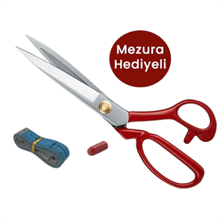 FDMSTAR Fs-1104 Kırmızı Saplı Paslanmaz Çelik Somunlu Makas 10 İnç (25cm)