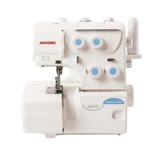 Janome 8002D Overlok Makinesi | Ev Tipi Overlok Makinesi |Aile Tipi Overlok  Makinesi | 3 İplik Ve 4 İplikle Çalışabilen | Ayarlanabilen Kesim Genişliği | Dakikada 1300 | Taşınabilir Overlok Makinesi 