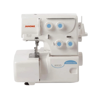 Janome 8002D Overlok Makinesi | Ev Tipi Overlok Makinesi |Aile Tipi Overlok  Makinesi | 3 İplik Ve 4 İplikle Çalışabilen | Ayarlanabilen Kesim Genişliği | Dakikada 1300 | Taşınabilir Overlok Makinesi 