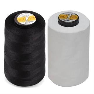 Siyah ve Beyaz Dikiş İpliği Bora 120 No 5000 Metre - 2 li set