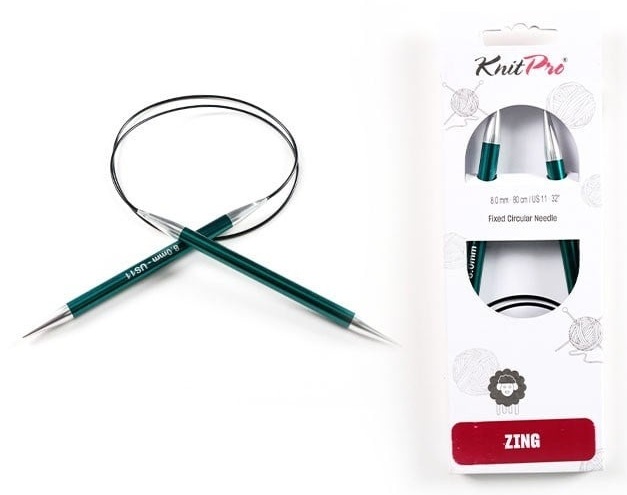 KnitPro Zing Sabit Misinalı Şiş 80 cm 8.00 mm