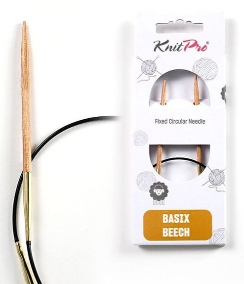 KnitPro Basix Beech Sabit Misinalı Ahşap Şiş 40 cm 3.00 mm