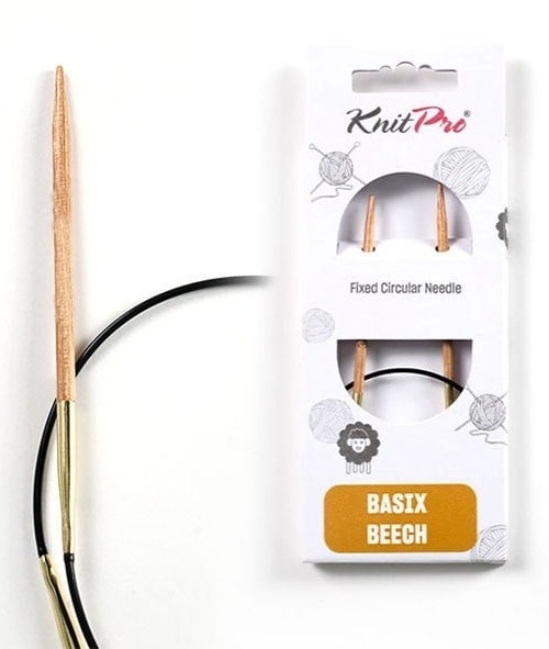 KnitPro Basix Beech Sabit Misinalı Ahşap Şiş 150 cm 2.50 mm