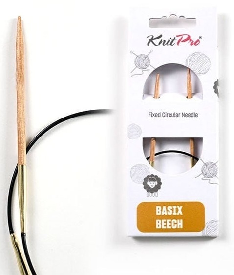 KnitPro Basix Beech Tek Uçlu Ahşap Örgü Şiş 25 cm 3.75 mm