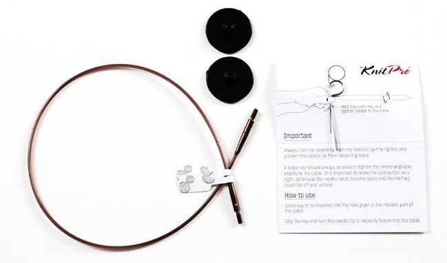 KnitPro Brown Single Cord Değiştirilebilir Şiş Kablosu 29 cm