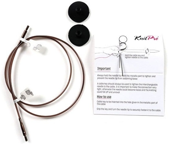 KnitPro Brown Single Cord Değiştirilebilir Şiş Kablosu 56 cm