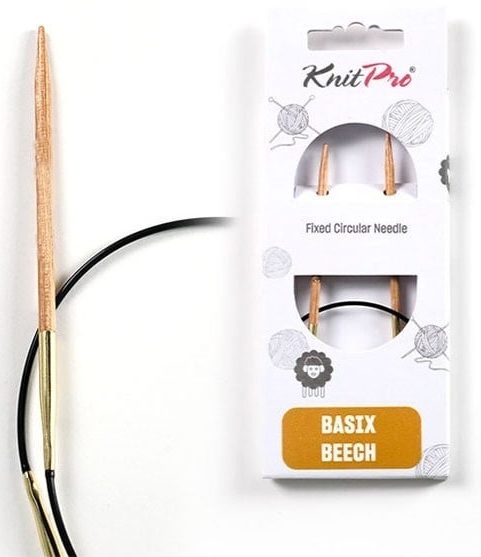 KnitPro Basix Beech Sabit Misinalı Ahşap Şiş 100 cm 3.75 mm