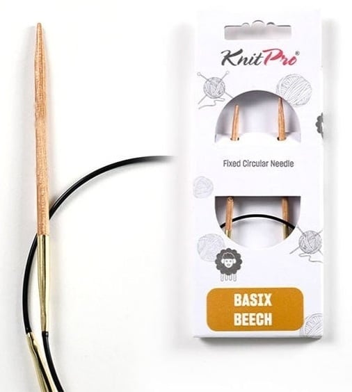 KnitPro Basix Beech Sabit Misinalı Ahşap Şiş 150 cm 2.00 mm