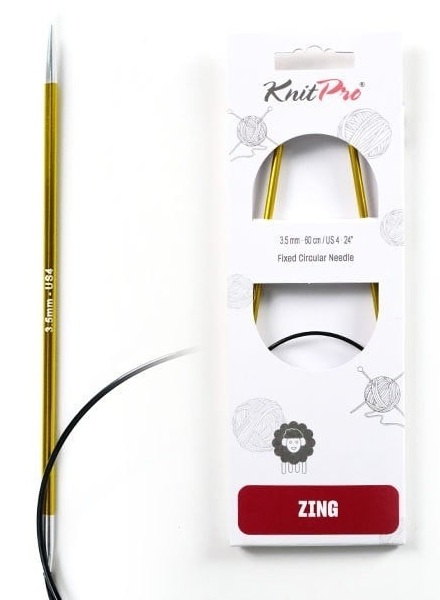 KnitPro Zing Sabit Misinalı Şiş 60 cm 3.50 mm