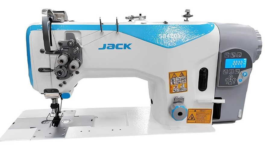 Jack JK-58420J-403E Çift İğne Makinesi Küçük Çağanozlu İplik Kesicili