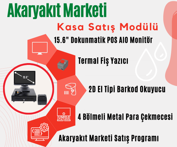 Akaryakıt Marketi Kasa Satış Modülü