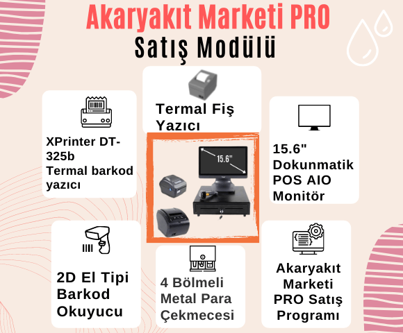 Tam Modül Akaryakıt Marketi Satış Sistemi