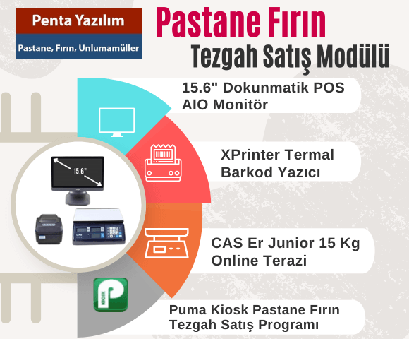 Puma Kiosk Pastane-Fırın Tezgah Satış Modülü