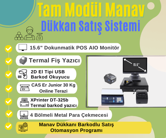 Tam Modül Manav Dükkanı Satış Sistemi