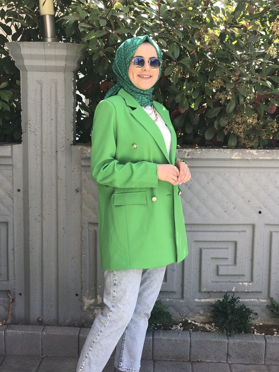 Kadın Blazer Ceket Yeşil