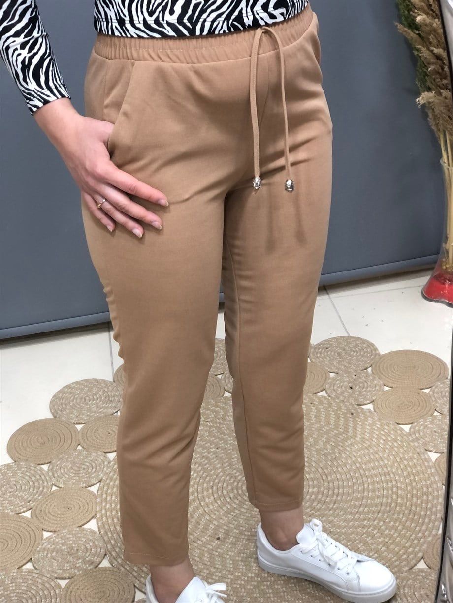KADIN BORU PAÇA PANTOLON CAMEL