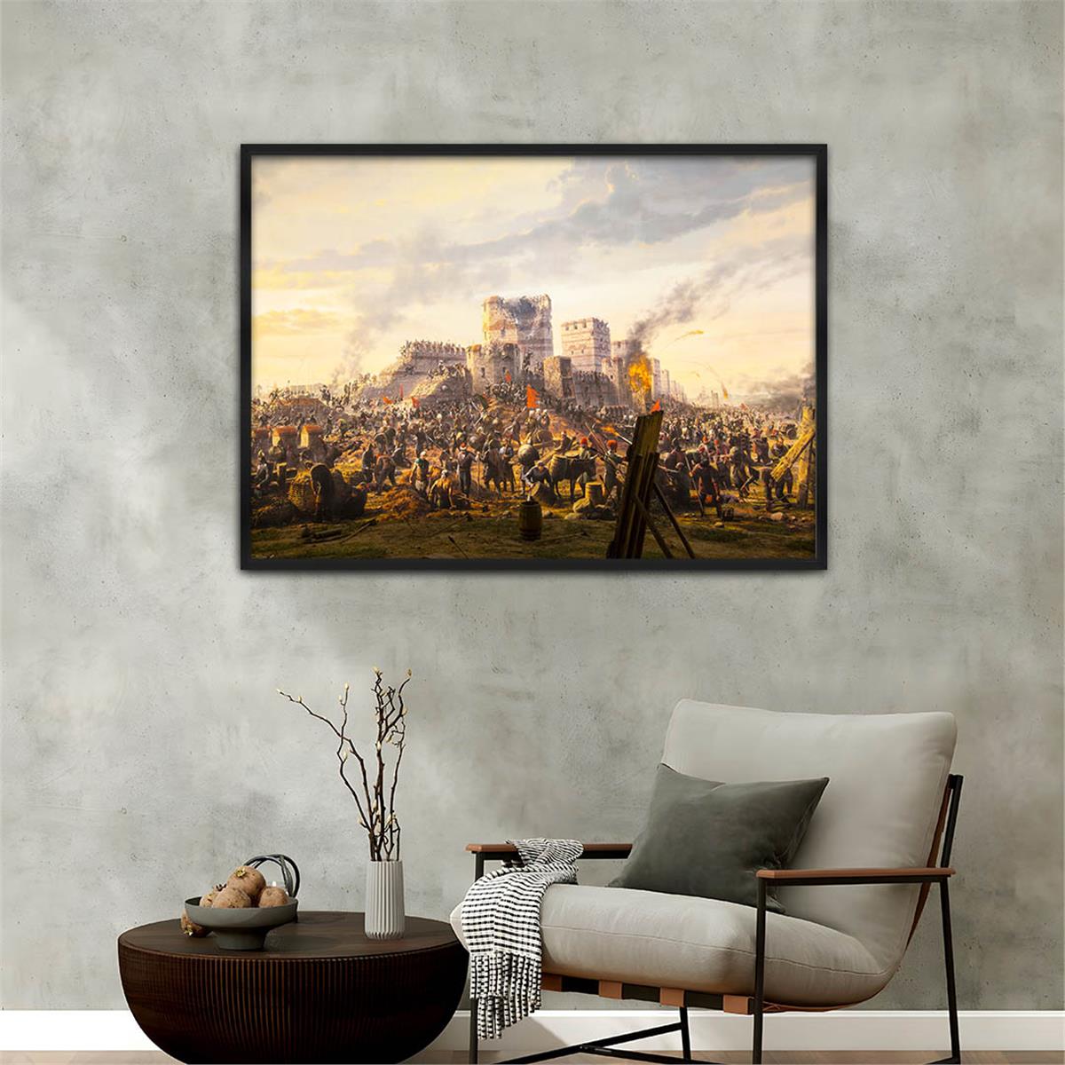 Aluminum-Framed Natured-Themed Tempered Glass Wall Art 078