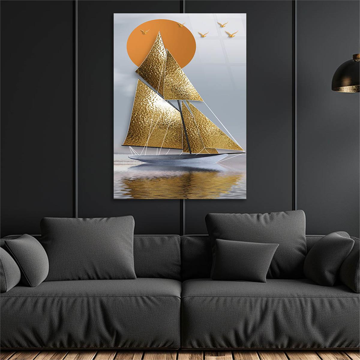Vertical Tempered Glasss Wall Arts Art-Themed 294