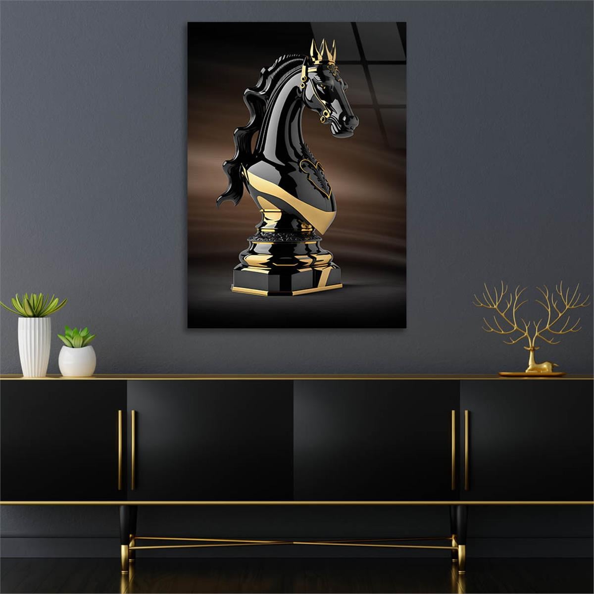 Vertical Tempered Glasss Wall Arts Art-Themed 328