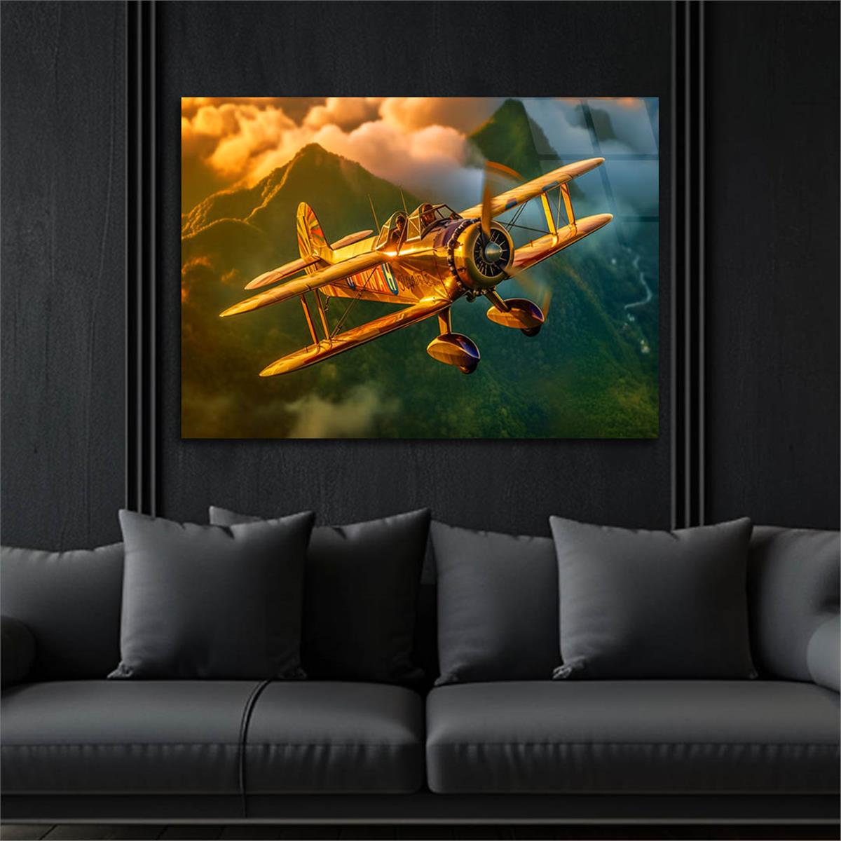 Yatay DoğaTemalı Cam Tablo 384