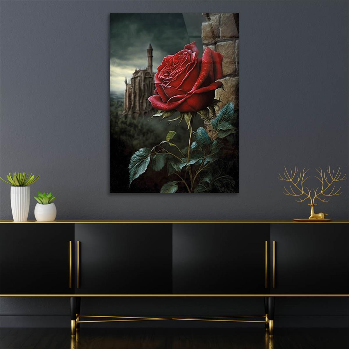 Vertical Tempered Glasss Wall Arts Natured-Themed129