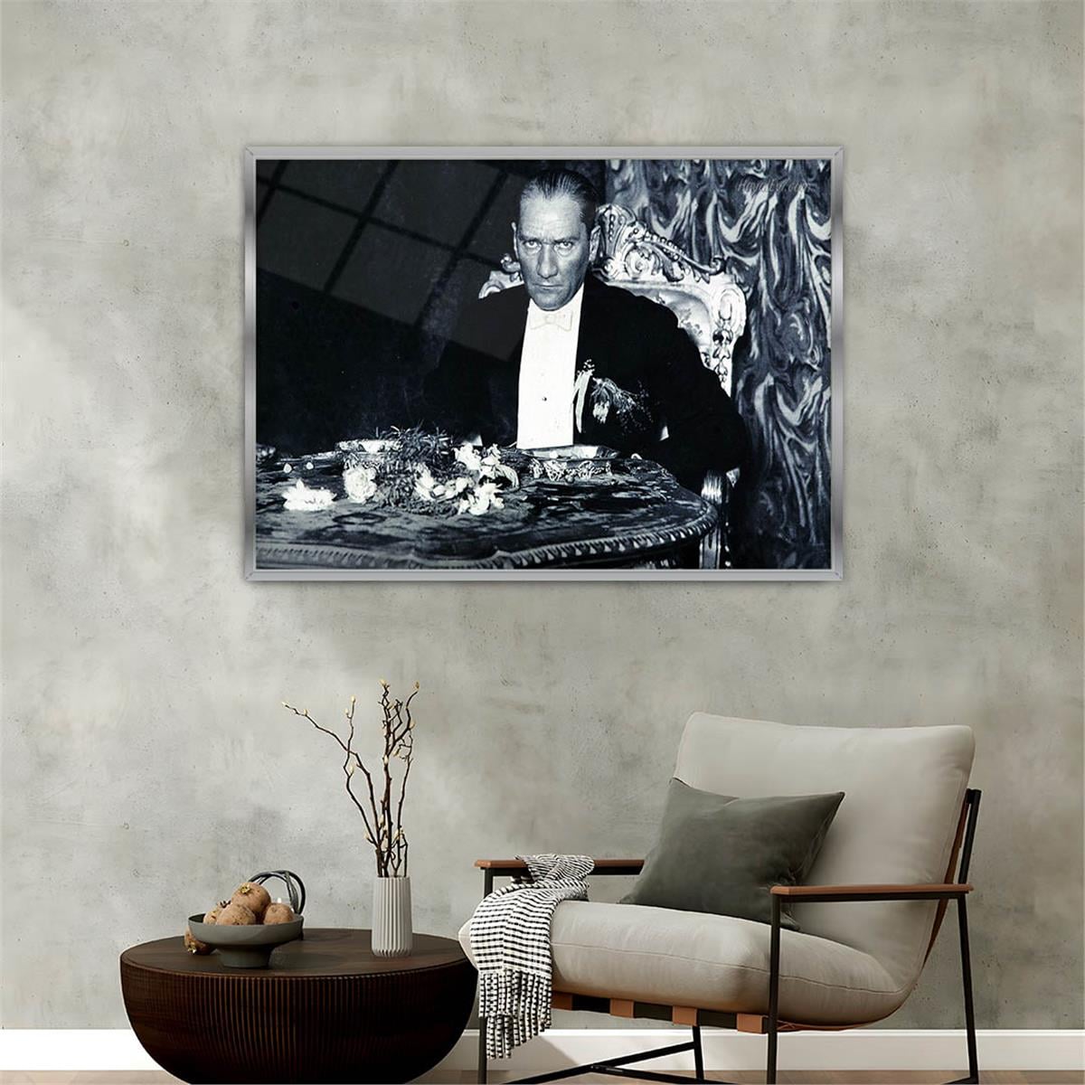 Aluminum-Framed National-Themed Tempered Glass Wall Art 005