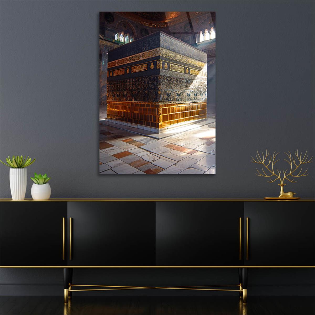 Dikey Dini Temalı Cam Tablo 266