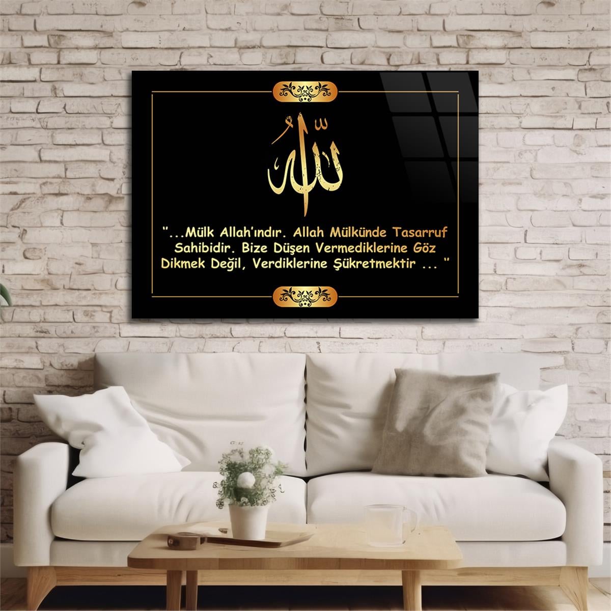 DİNİ TEMALI CAM TABLO 