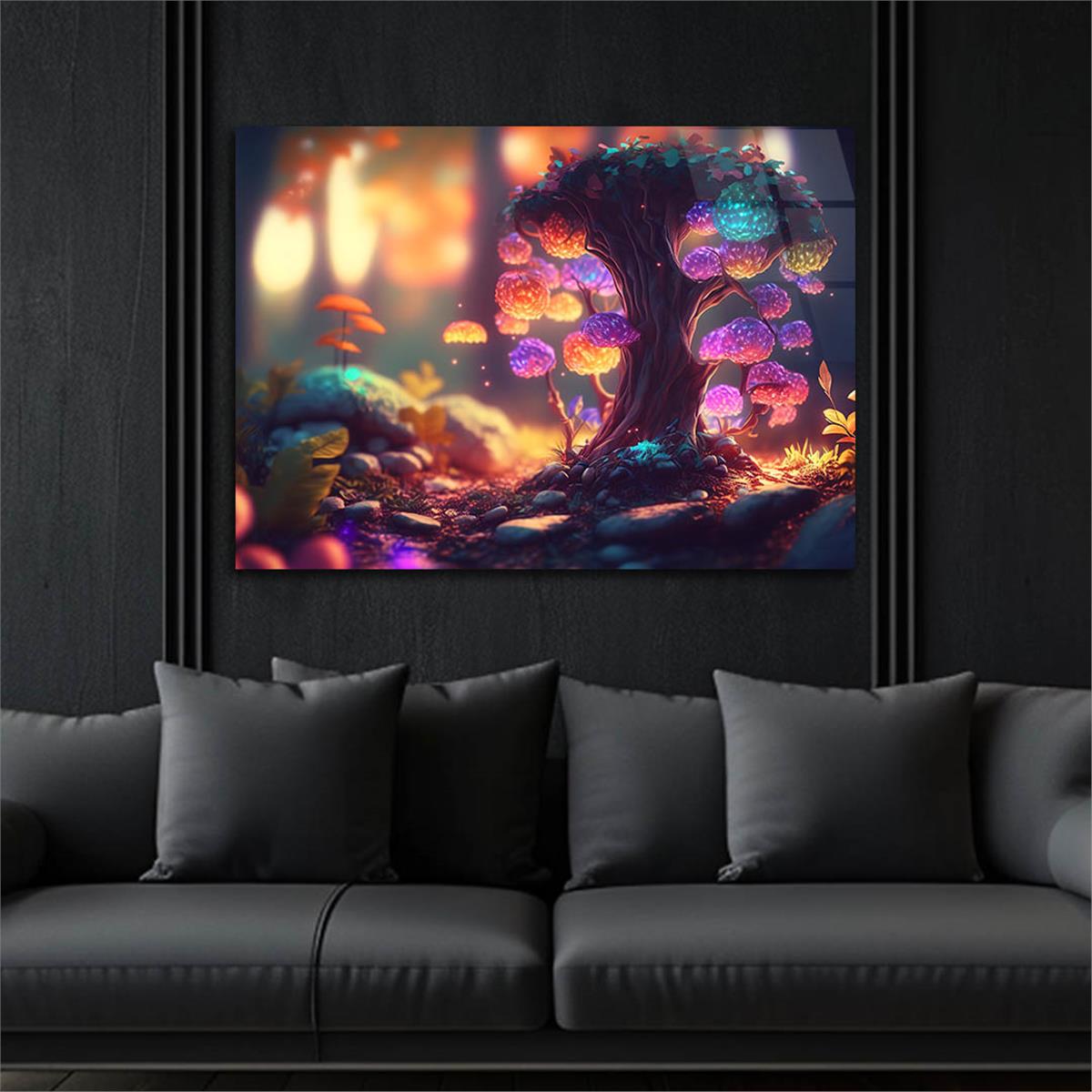 Horizontal Art-Themed Tempered Glass Wall Art 474