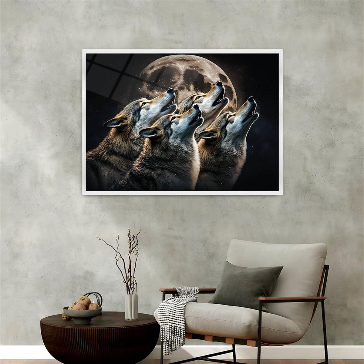 Aluminum-Framed National-Themed Tempered Glass Wall Art 030